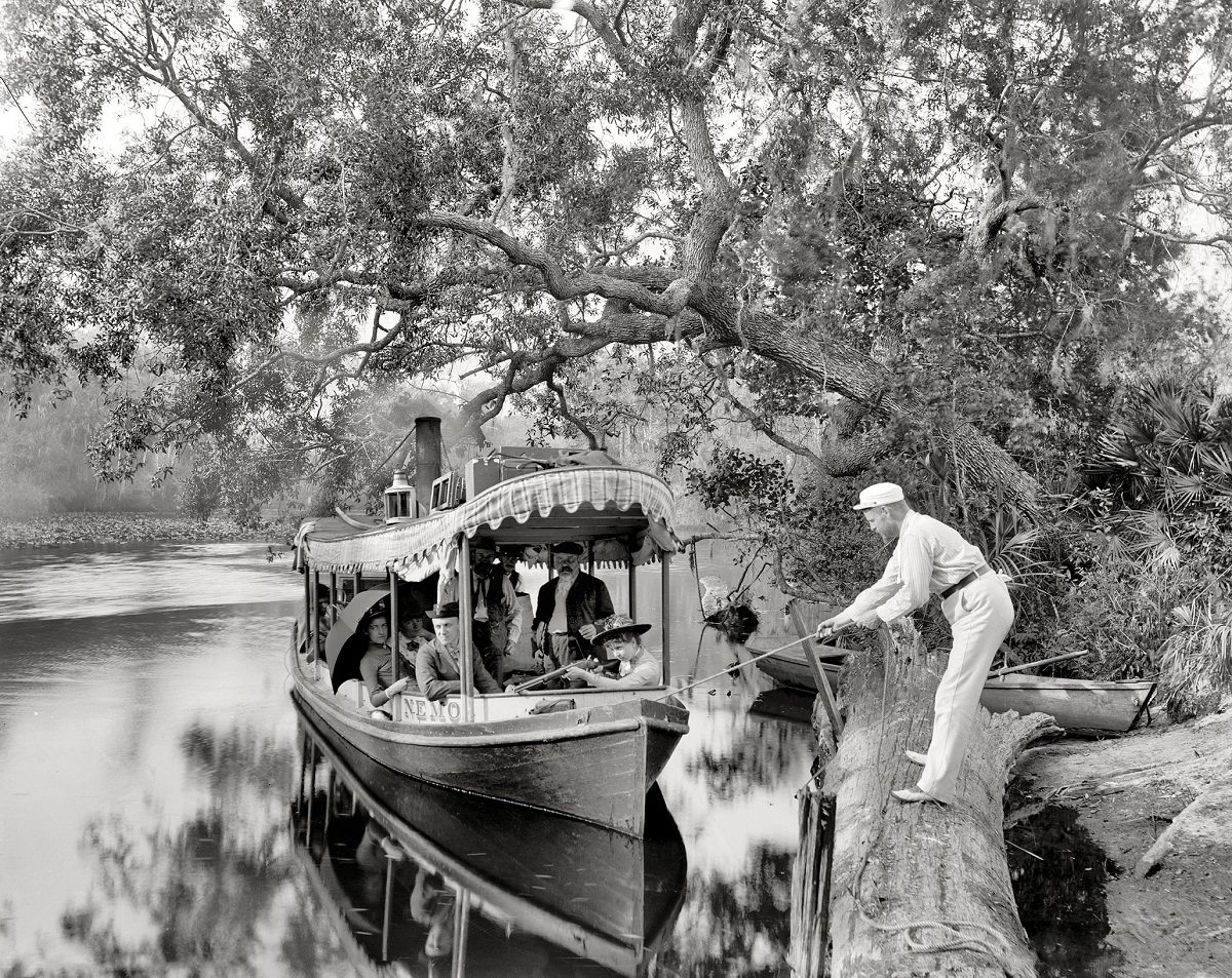 A landing on the Tomoka, Florida circa 1900