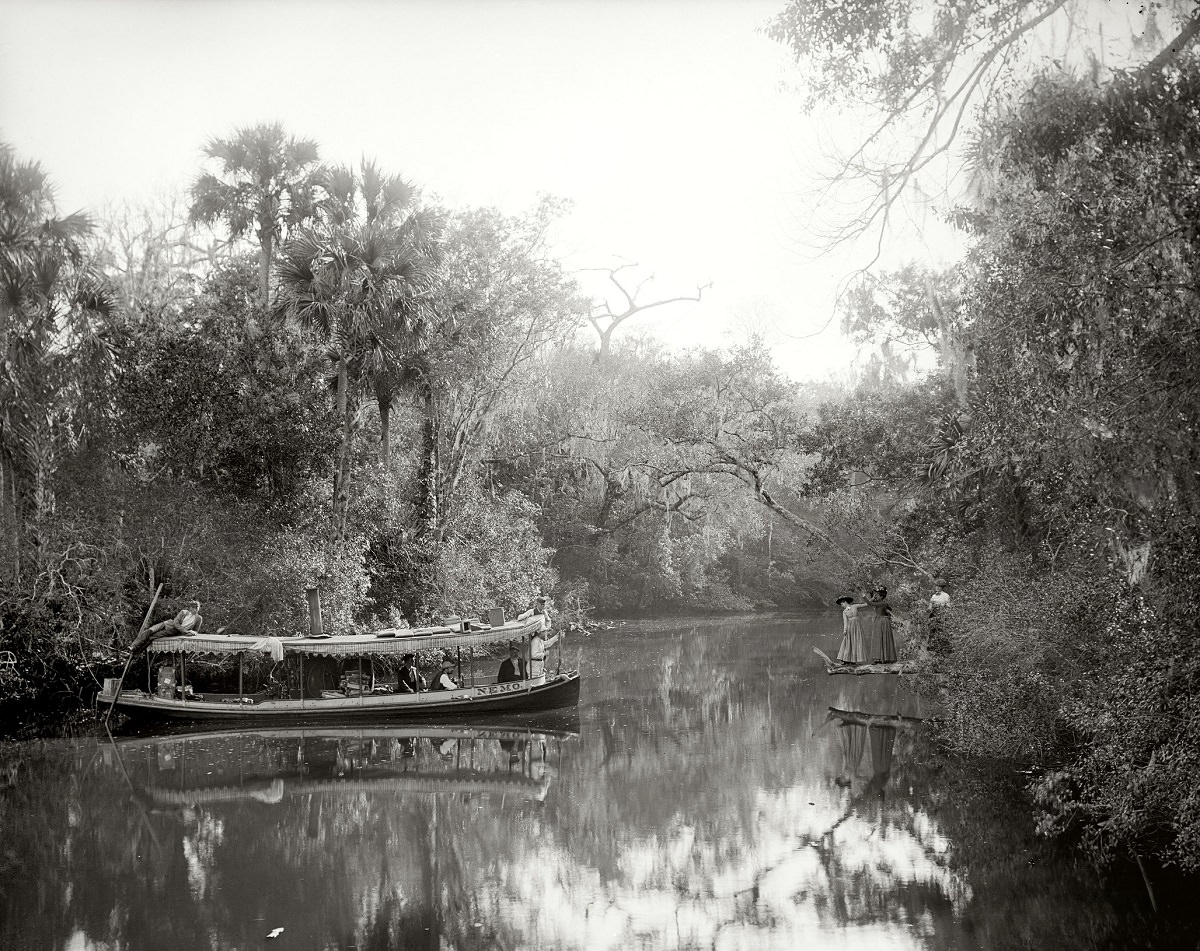 Boating on the Tomoka, Florida circa 1890s