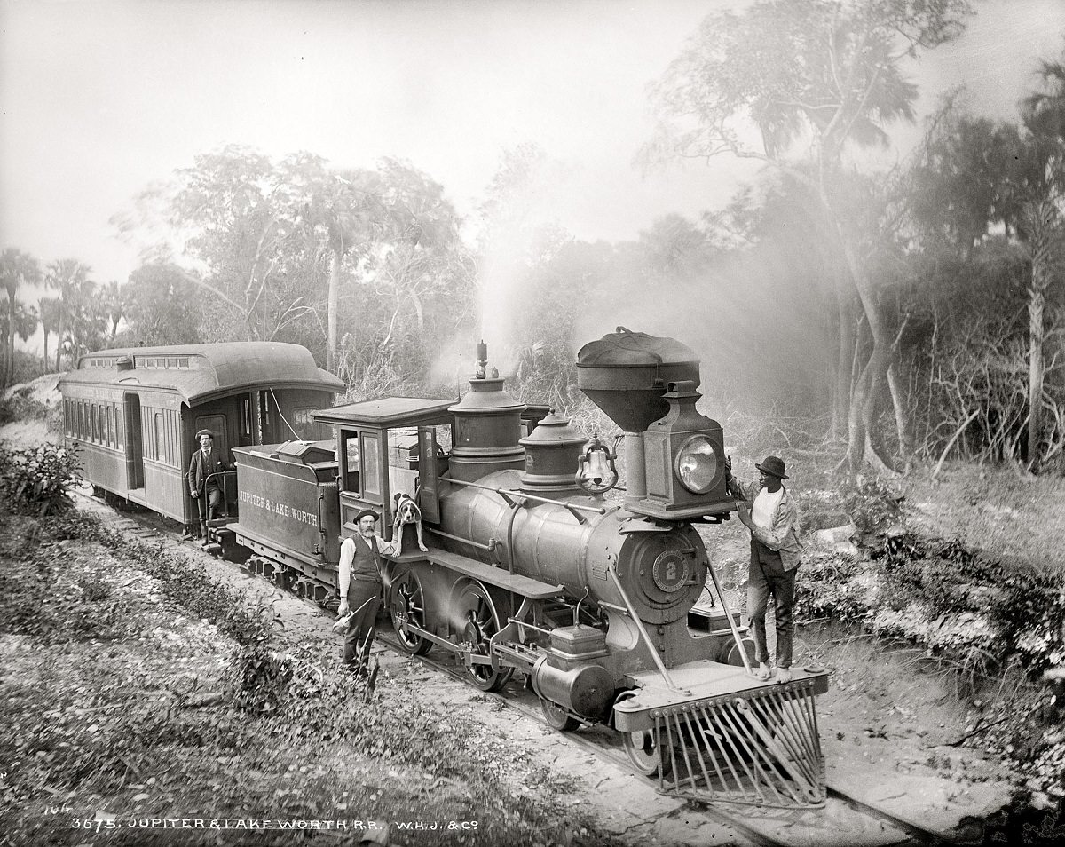 Jupiter & Lake Worth R.R, Florida circa 1896