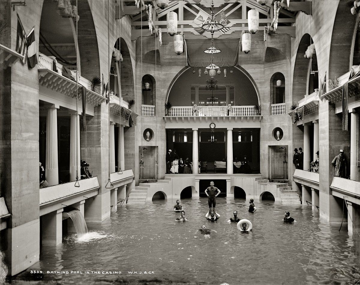 Bathing pool in the Casino at the Ponce de Leon Hotel, St. Augustine, Florida, 1899