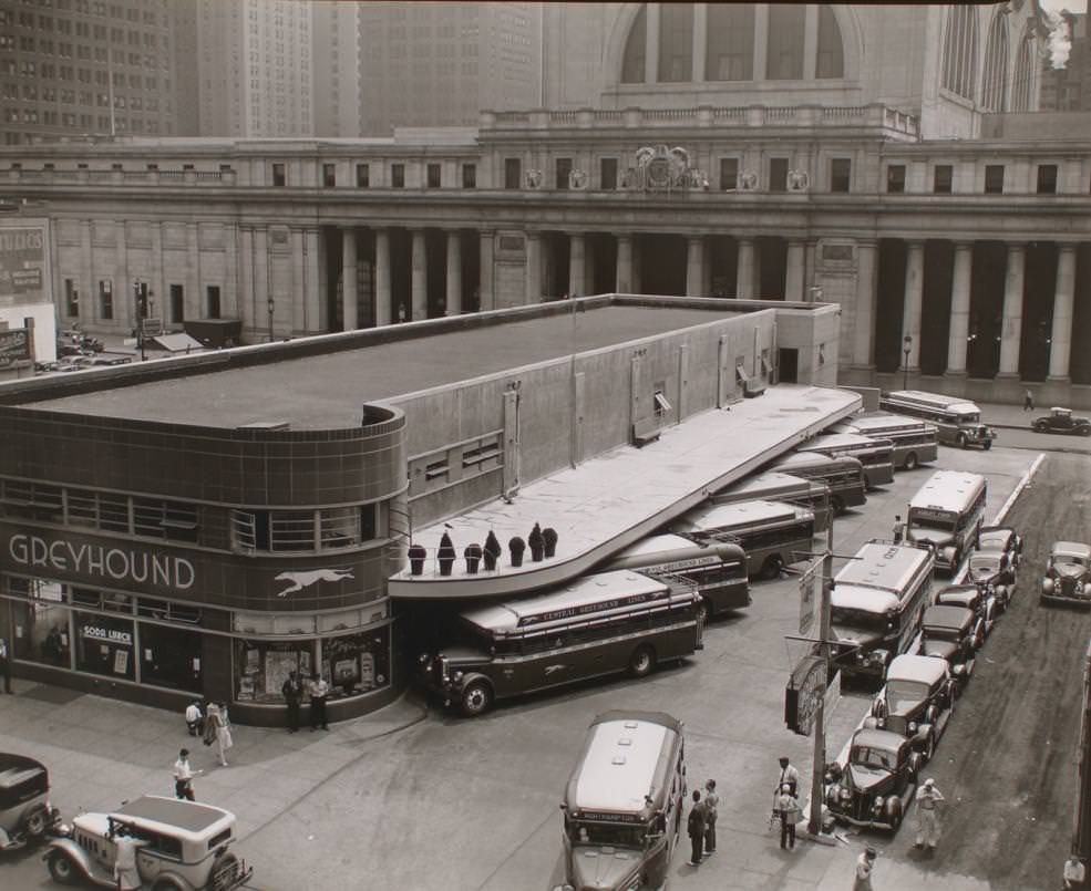 Greyhound Bus Terminal, 33rd and 34th streets between Seventh and Eighth avenues