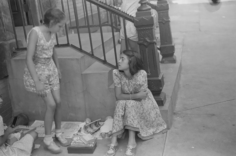 61st Street between 1st and 3rd Avenues. Children playing in the street