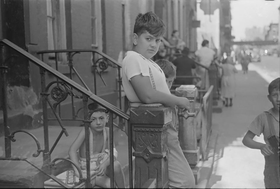 Children playing in the 61st Street between 1st and 3rd Avenues