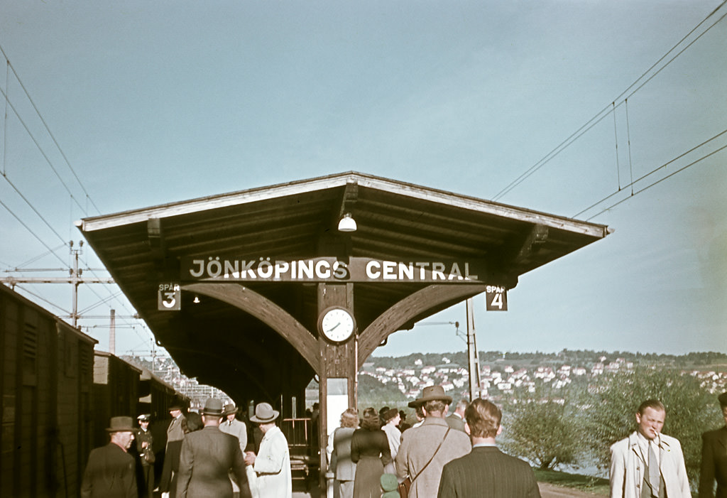 Jönköping railway station, 1945