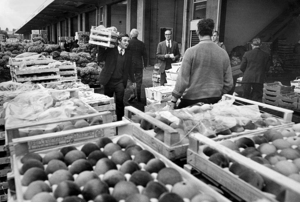 Wholesale Fruit Market, Liverpool, 24th July 1970.