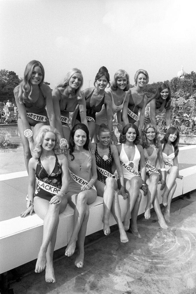 Beauty contestants for Miss Liverpool, 1975.