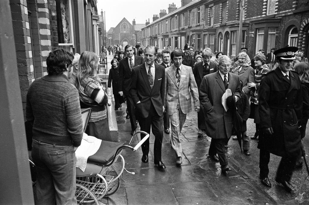 Prince Philip, Duke of Edinburgh visits Martensen Street, Wavertree, Liverpool, 23rd February 1978.