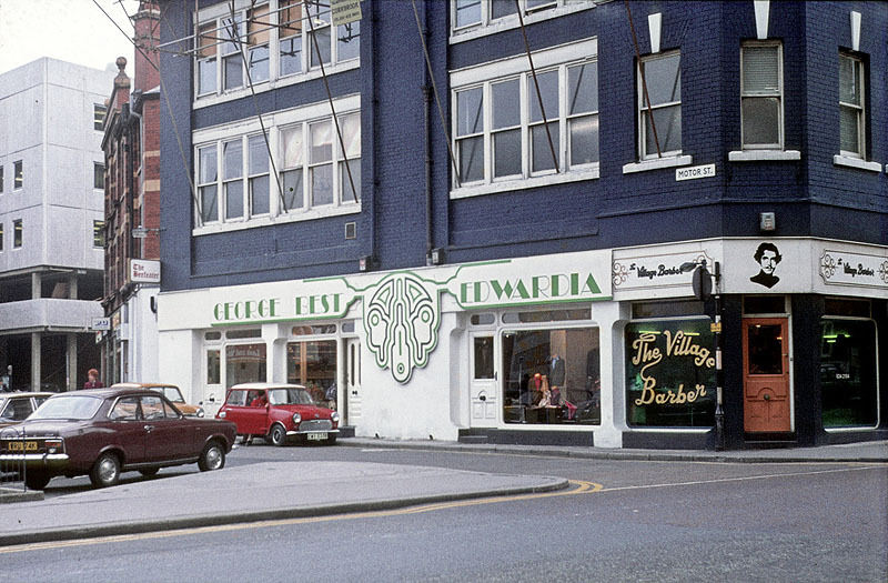 George Best’s ‘Edwardia’ boutique on Motor Street, about 1972.