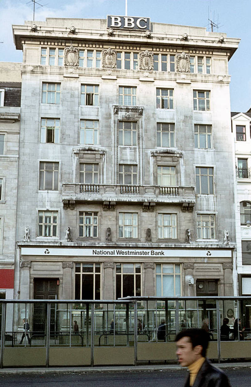 The BBC’s Broadcasting House at Piccadilly, Manchester, photographed about 1970.