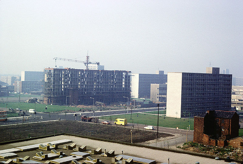 The Cooper House block of flats under construction, 1973