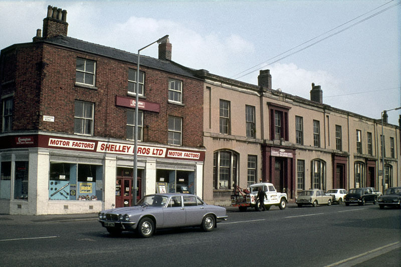 Liverpool Road at the junction with Water Street, around 1975.