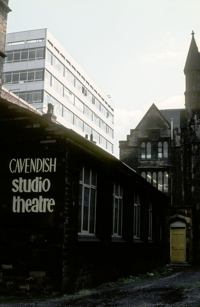 Manchester Polytechnic’s theatre school adjoining the Righton Building on Cavendish Street c.1973