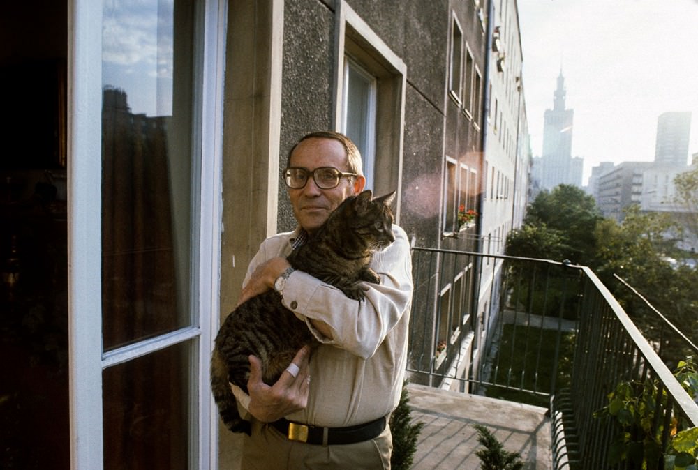 Tadeusz Konwicki, Polish author, film director, 1982.