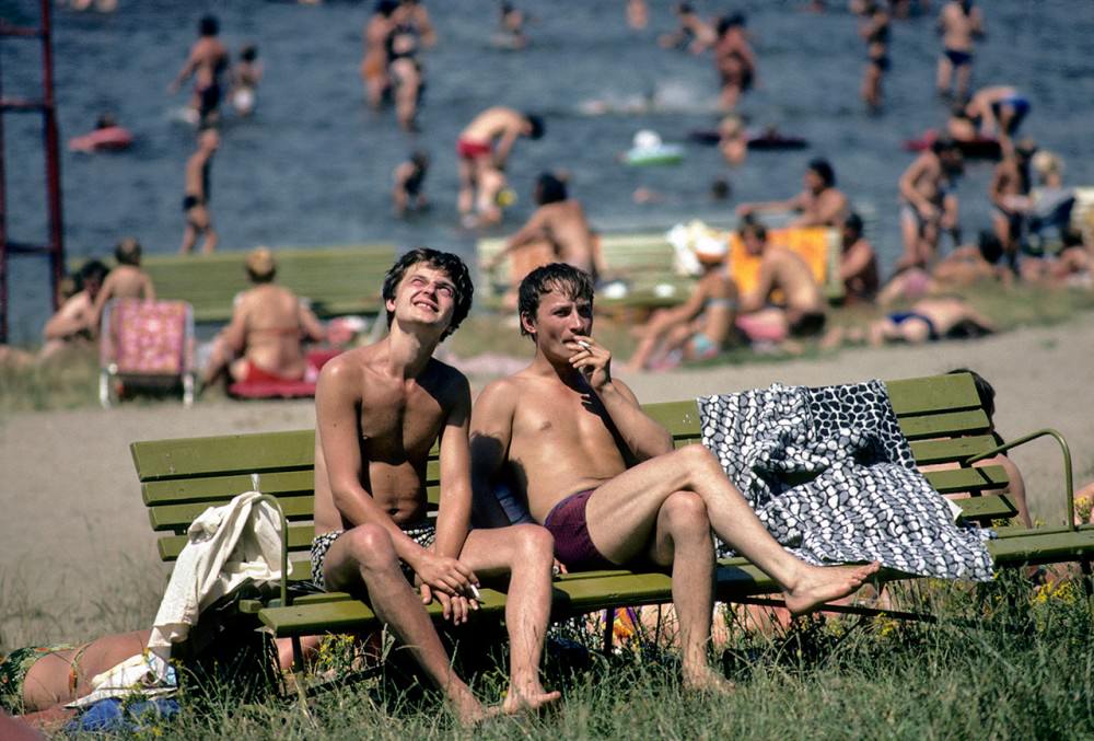 Swimming area near Wrocław, 1982.