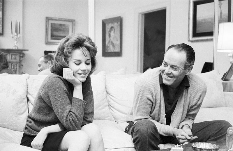 Jane Fonda during a visit to her father, Henry Fonda.