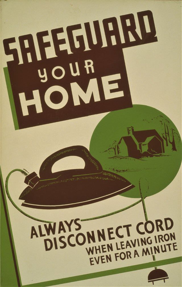 A WPA poster promoting home safety, circa 1940