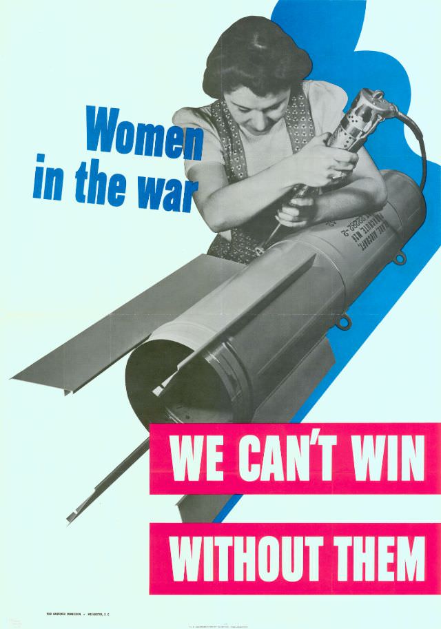 A poster promoting women war workers, 1942