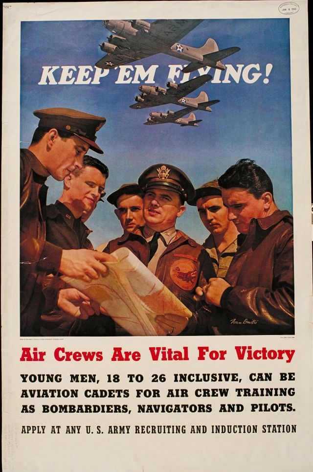 WWII recruiting poster by artist Ivan Dimitri, 1942
