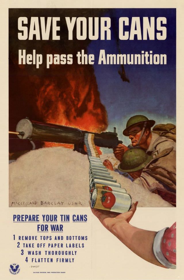A WWII conservation salvage poster from 1943