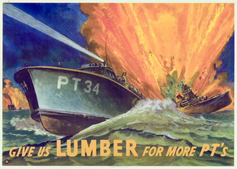 A WWII lumber production poster from 1943