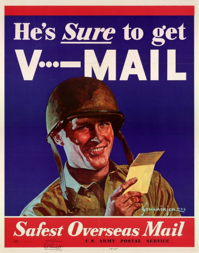 A WWII V-Mail poster from 1943
