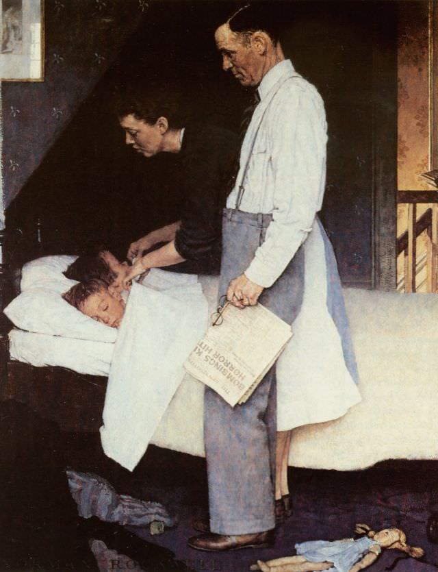 The Four Freedoms: Freedom from Fear by Norman Rockwell, February 1943