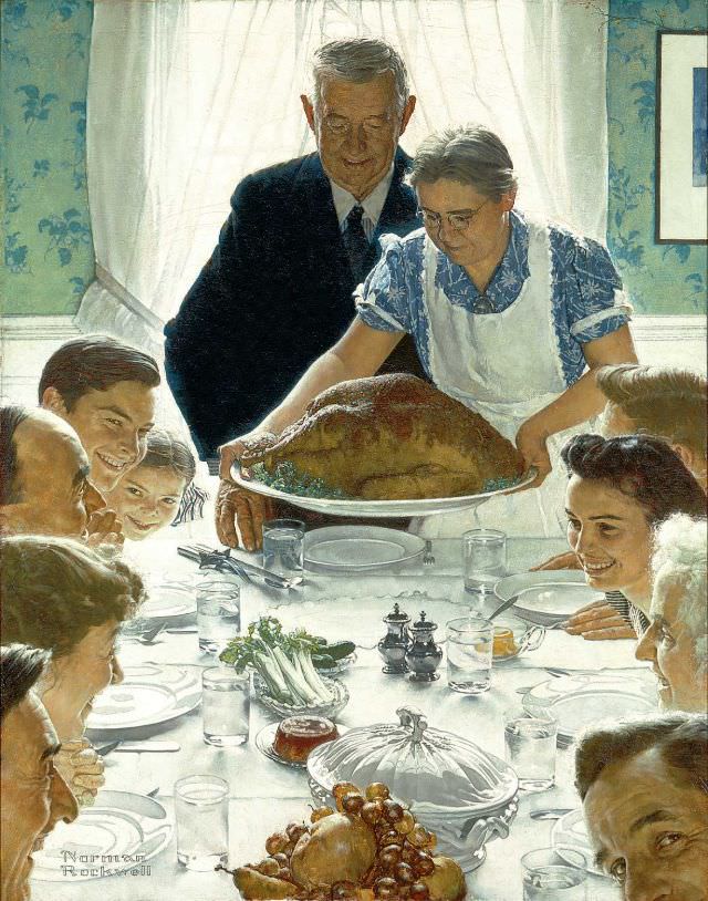 The Four Freedoms: Freedom from Want by Norman Rockwell, February 1943