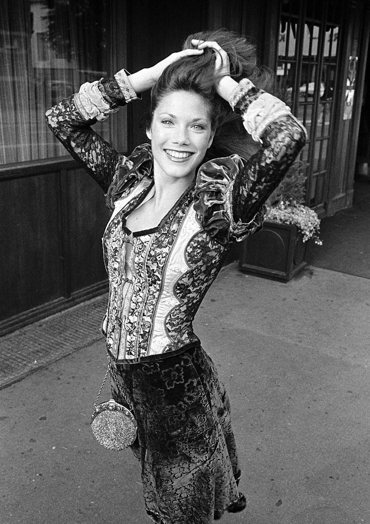 Barbi Benton posing for a photo in Copenhagen, Denmark, 1975