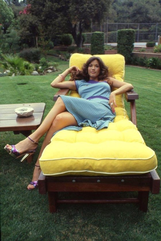 Barbi Benton Relaxing In The Garden 1979 Bygonely