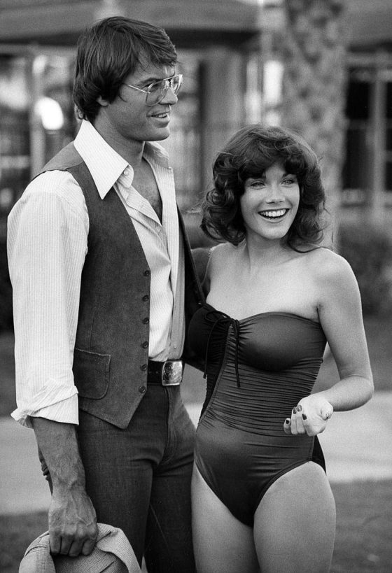 Barbi Benton with Robert Urich, 1979. - Bygonely