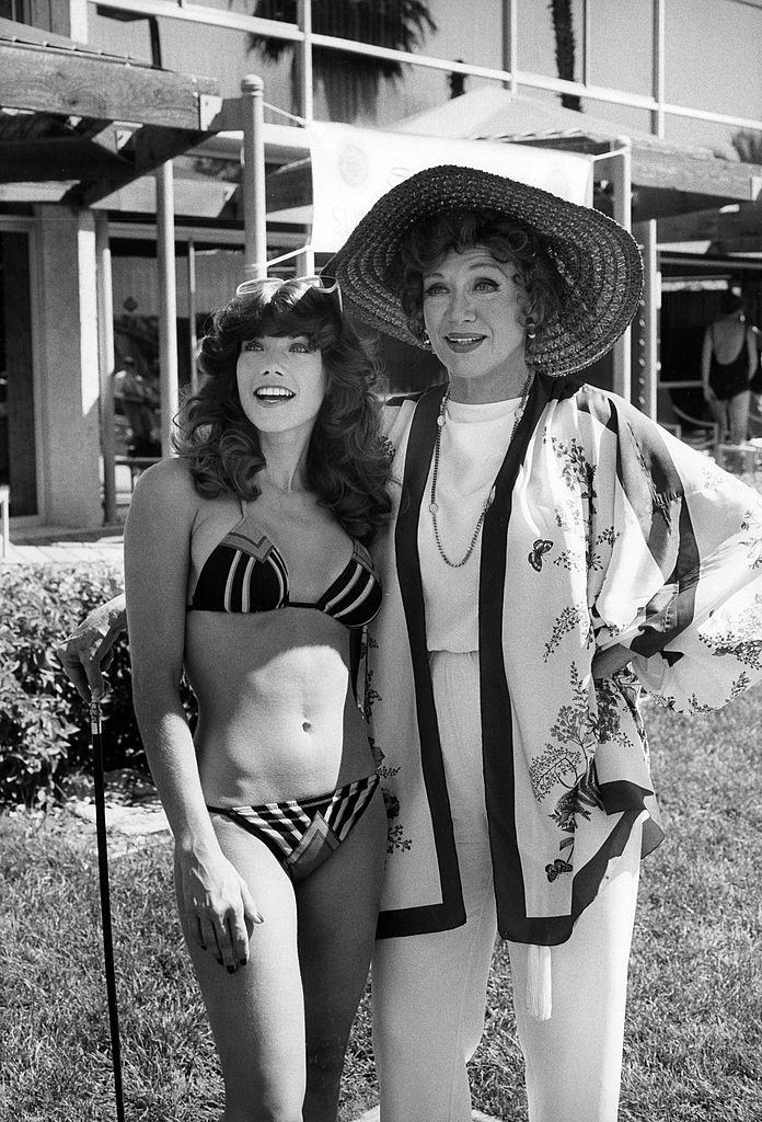 Barbi Benton with Eve Arden, 1979.