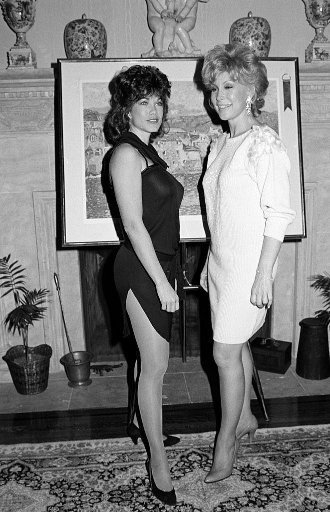 Barbi Benton with Barbara Eden, 1984.