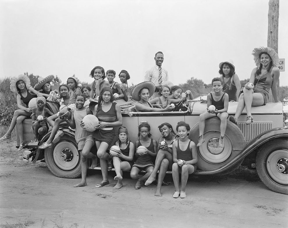 YWCA camp for girls, Highland Beach Girls, 1930.