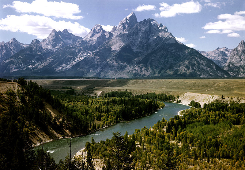 Snake River with the Grand Tetons in the background, Jackson Hole, Wyoming, 1948