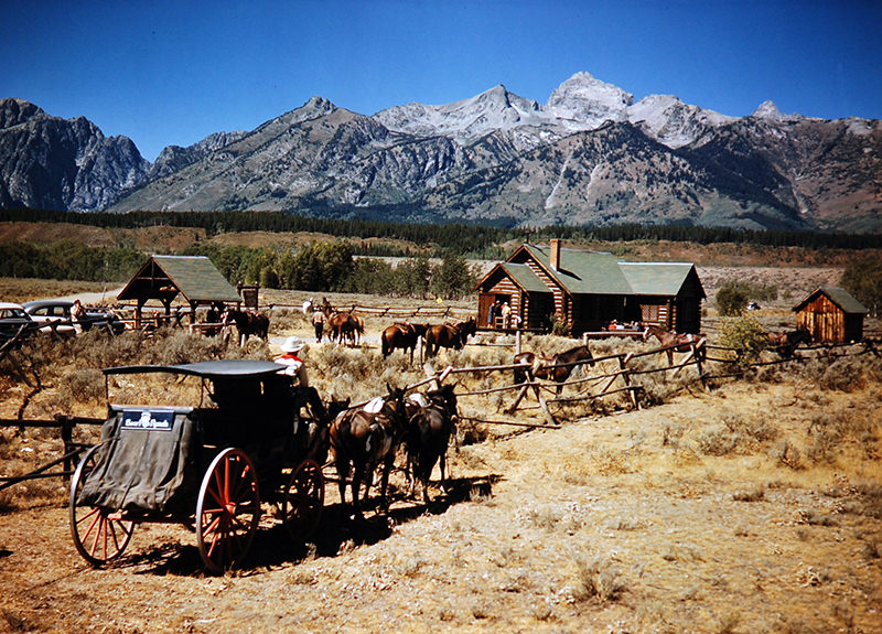 A view of the Chapel of the Transfiguration (Episcopal), in Grand Teton National Park, 1948