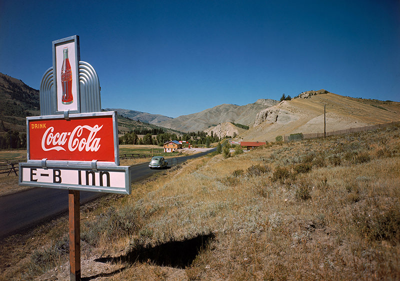 Highway 189 entering Jackson Hole, Wyoming, 1948.