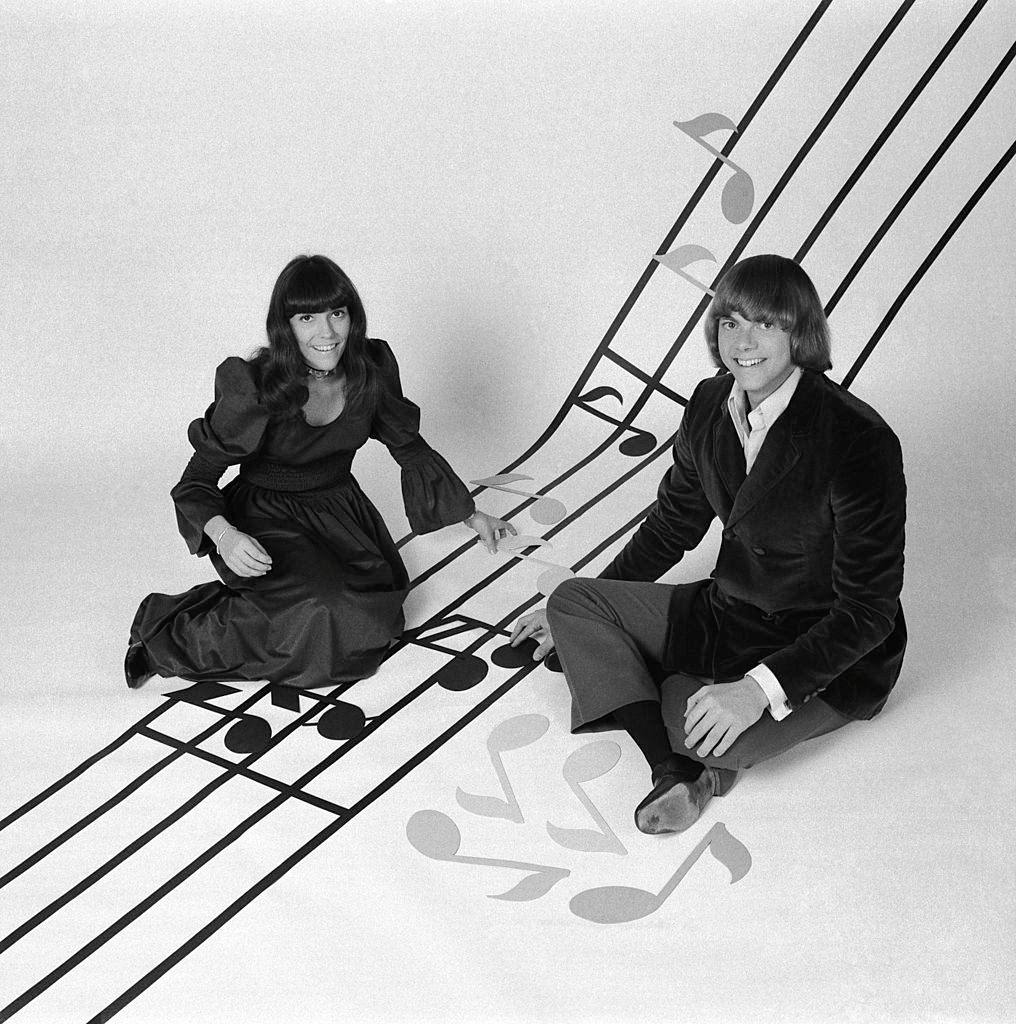 Karen Carpenter and Richard Carpenter during a publicity shots for 'Make Your Own Kind of Music', show.