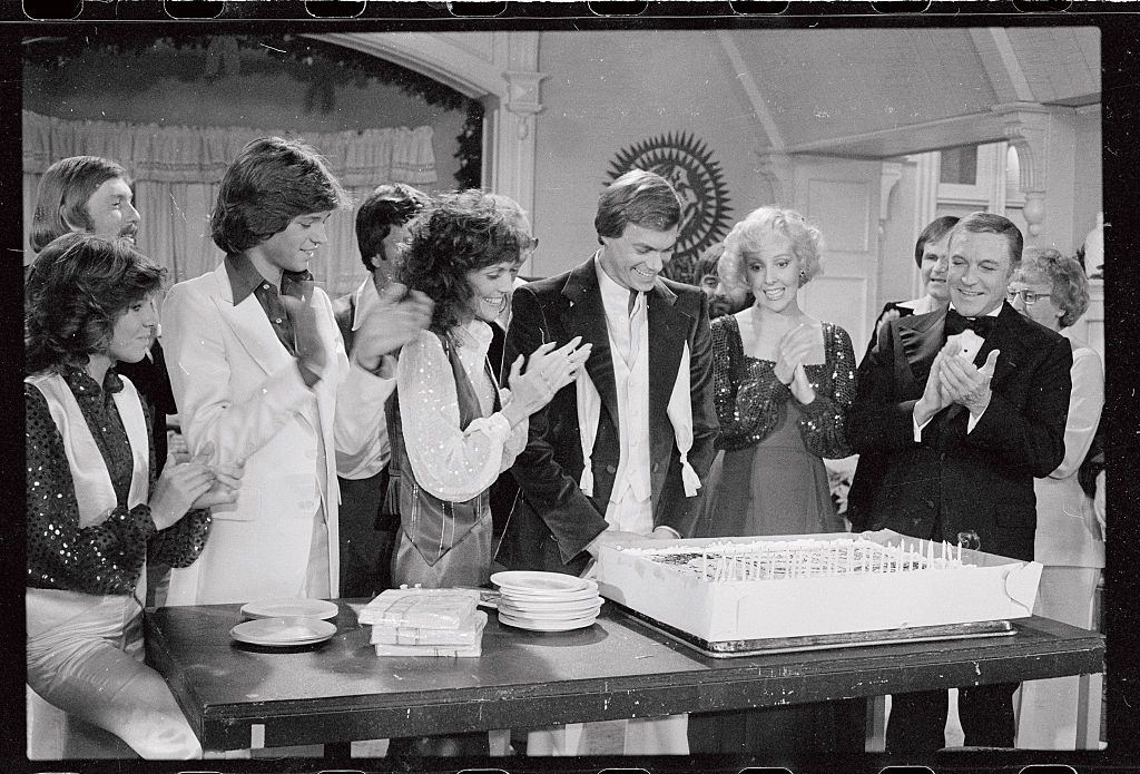 Karen Carpenter celebrating her birthday onto the TV set, 1978.