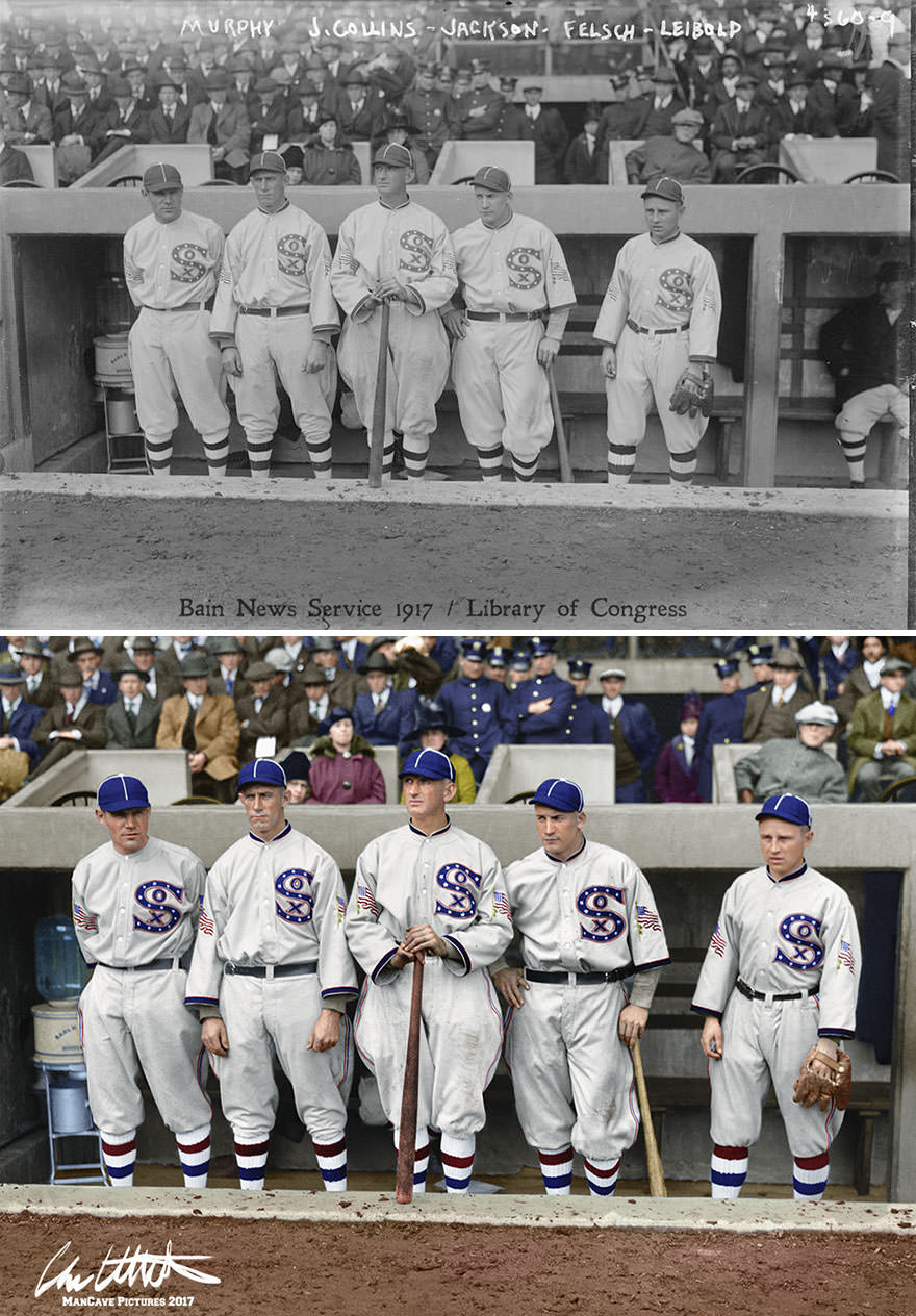 The stars of the Chicago White Sox in their Championship Year of 1917