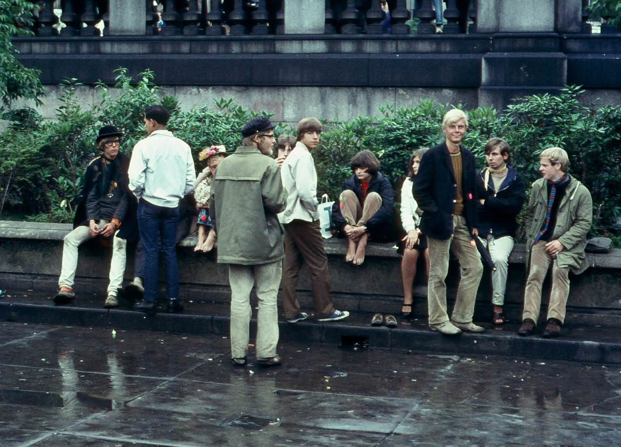 Youths in Trafalgar Square 1968
