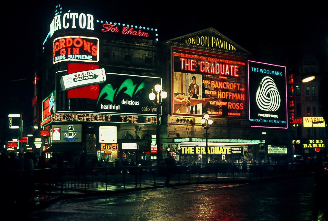 Piccadilly Circus Graduate opening.1968