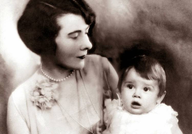 Ella Van Heemstra photographed with her daughter Audrey Hepburn, 1929. At the time this photograph was taken, baby Audrey wasn’t even one years old.