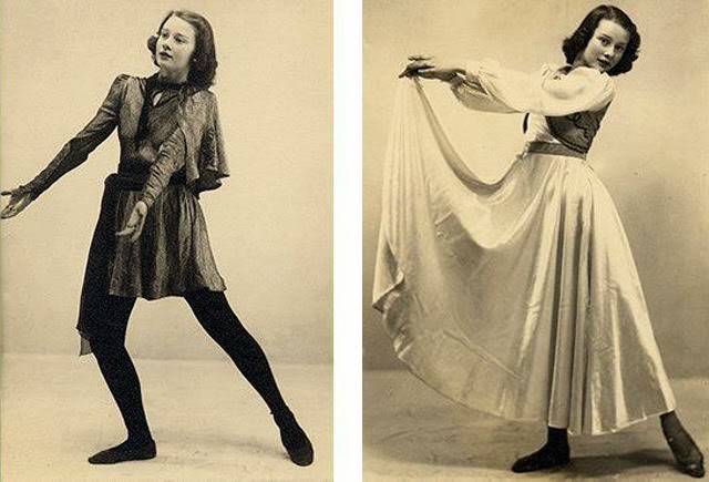 Audrey Hepburn during a dance recital in Arnhem, Holland, 1944.