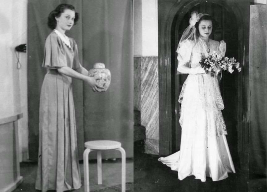 Rare modeling pictures of Audrey Hepburn in 1946.