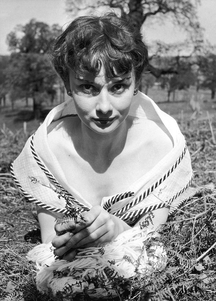 Audrey Hepburn in Richmond Park, May 1950.