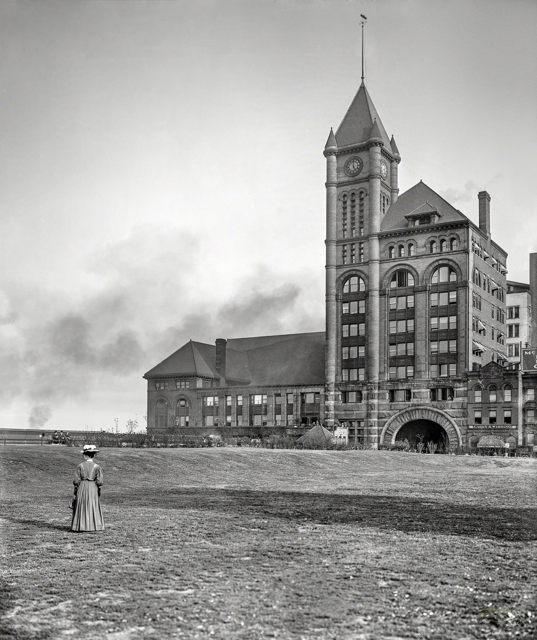 Illinois Central Railway station, Chicago circa 1907