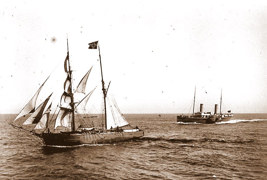 Ships at Ostend habour, 1906