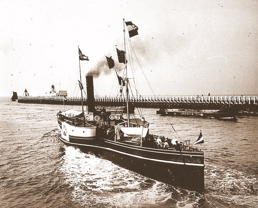 Ships at Ostend habour, 1906