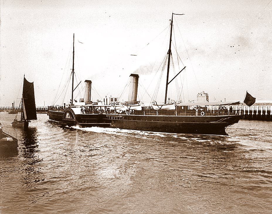 Ships at Ostend habour, 1907