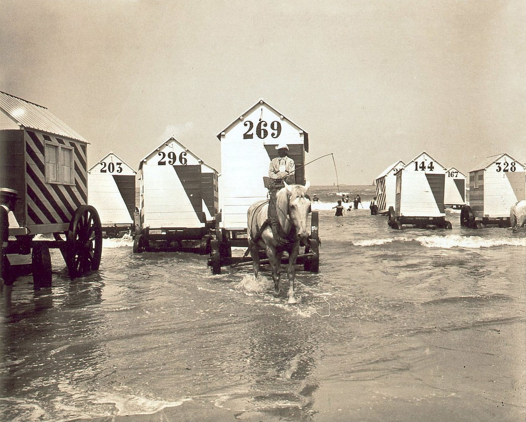 At the beach in Blankenberge, 1907